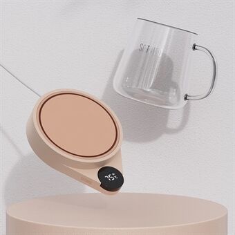 SOTHING Intelligent Digital Display Mug Heater Coaster Cup Warmer är en värmematta för koppar som värmer mjölk, te eller annan dryck. Den levereras med en 400 ml glasburk och har en EU-kontakt (fri från BPA och utan FDA-certifikat).