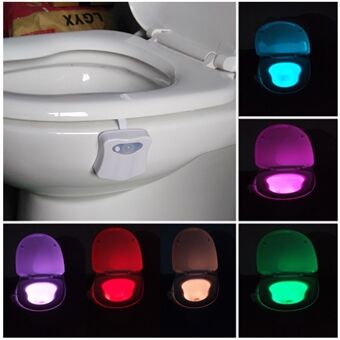 LIGHTBOWL 8-färgs rörelsessensor Induktion toalett nattlampa
