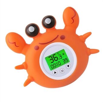 Badtermometer med rumstemperatur Härlig krabbaform Flytande badleksak Badkar Säkerhetstemperaturtermometer