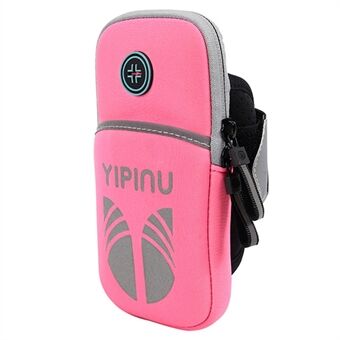 YIPINU Stylish Reflective Waterproof Sports Running Arm Bag Adjustable Armband Phone Storage Pouch