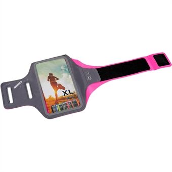 Outdoor löpning Sports Arm Bag 6-tums telefon Touch Screen Armband förvaringsväska med hörlurshål