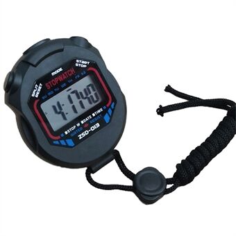 Handhållen digital stoppur Timer Simning Löpning Sport Chronograph Counter - Svart
