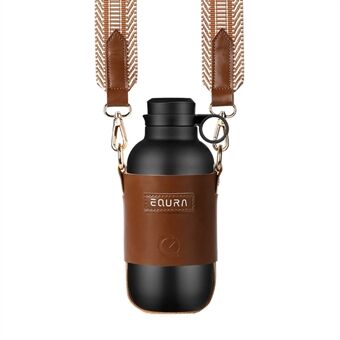 EQURA E-005 450ML Stylish Portable Outdoor Water Bottle Stainless Steel Insulated Cup with Tea Strainer (BPA Free, with FDA Certificate)