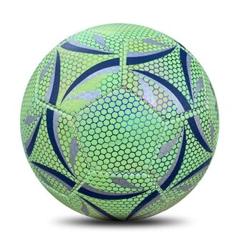 Nattglödande reflekterande fotboll med nätpåse Light Up Kamera Flash fotboll för inomhusträning Outdoor