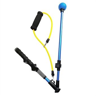 Gummiband Golfträningshjälp Golfswing Armbågetränare Korrigerande hållningsstav för inomhus och Outdoor - Blå