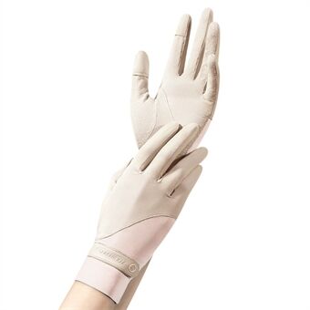 GOLOVEJOY XG58 1 par kvinnor UV-skydd Ice Silk Handskar Flip Fingertops Anti-sladd sommar cykelhandskar
