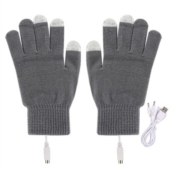 1 par vinteruppvärmda ridhandskar USB-laddning Varma handskar för Outdoor vantar med konstant temperatur