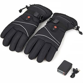 Elektriska Uppvärmda Handskar med Batteri - Pekskärmsfunktion - Handvärmare för Cykling Fotvandring Snowboard Vintersport Utomhus 