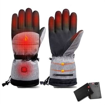 1 par vintervattentät uppvärmning handvärmare pekskärm elektriska termiska handskar för snowboard cykelskidor (med batterilåda)