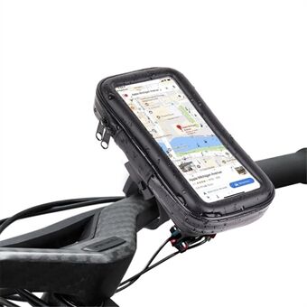 6,3 tum vattentät telefonväska Cykelcykelstyre Pekskärm EVA Mobiltelefonväska Hållare (Storlek: XL)