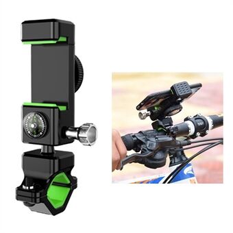 Q003 Stöldskyddsfäste för cykeltelefon Anti-fall 360-graders roterande mobiltelefonhållare med kompass för cykel / elcykel / motorcykel (utan ljus)