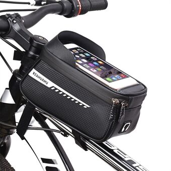 RZAHUAHU vattentät cykeltelefonväska cykelramväska topprör pekskärm cykeltelefonväska för mobiltelefon under 