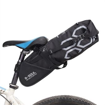 B-SOUL 10L mountainbike cykel säte sadelväska stor kapacitet vattentät reflekterande cykel svans förvaringsväska