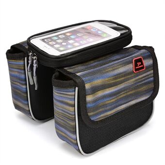PROMEND MTB Road Bike Front Frame Top Tube Bag Cycling 6.0-inch Phone Touchscreen Case Storage Bag