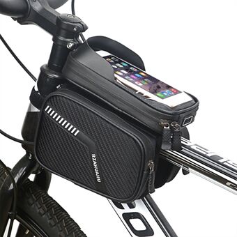Vattentät cykelcykel framramväska 7,2-tum telefon pekskärmsvisirpåse Cykeltopp Rörförvaringsväska