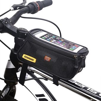 RZAHUAHU MTB Road Cykel Top Tube Bag Cykel Front Beam Touch Screen Telefonhållare Högtalare Förvaringsväska