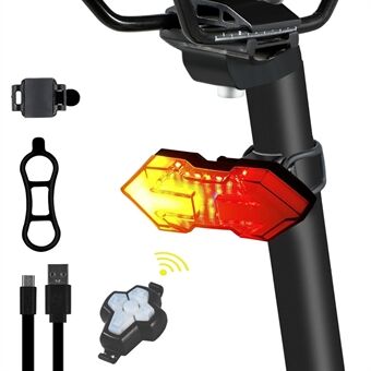 WEST BIKING YP0701299 Fjärrkontroll Cykelbakljus USB Laddningsbar 5 lägen Cykling Bakre varningslampa