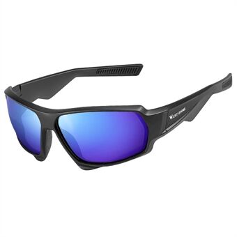 WEST BIKING YP0703140 Cykling Körning Polariserade glasögon Ögonskyddsglasögon Outdoor Vindtäta anti-UV-solglasögon - svart/blå