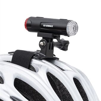 LEADBIKE LD56 Cykelhjälmslampa Dubbelt Head Fram / Bakljus USB Uppladdningsbar cykelhjälmstrålkastare
