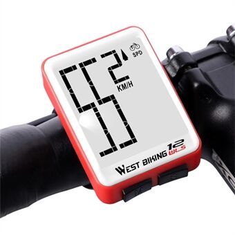 WEST BIKING MTB Road Bike Datorskärm Bakgrundsbelysning Vattentät trådlös multifunktions cykelhastighetsmätare