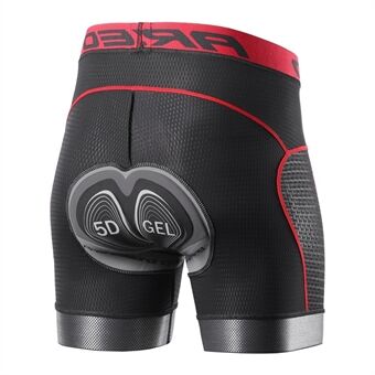 ARSUXEO 5D Gel Vadderade Cykelunderkläder Shorts för män Andas Quick Shorts för MTB Cykelcykling - Röd / M