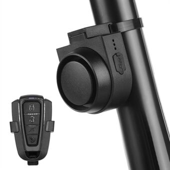 Elektrisk cykelhorn Bell 115dB Högljudd cykelklocka IPX6 vattentät trådlös Ring USB uppladdningsbart cykelhorn med 5 ljudlägen 3 vibrationer
