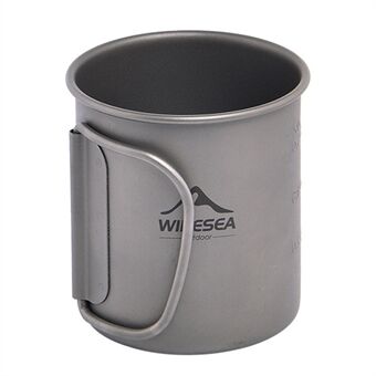WIDESEA WSTT-200ML titanlegering 200 ml vattenflaska Ultralätt kaffemugg (ingen FDA-certifiering, BPA-fri) för backpacking Camping vandring