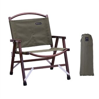 SHINETRIP A375 Outdoor bärbar strandstol i trä Svart valnöt Camping hopfällbar stol