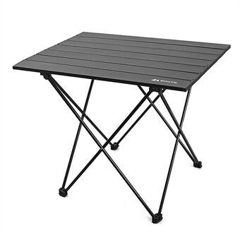 SHINETRIP A292-G0M Bärbart hopfällbart bord Outdoor Picknick Bordsskrivbord i aluminiumlegering, storlek M - svart