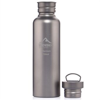 WIDESEA WSTM-750ML Outdoor ren titan vattenflaska Resecamping Bärbar ultralätt vattenflaska (ingen FDA-certifiering, BPA-fri)