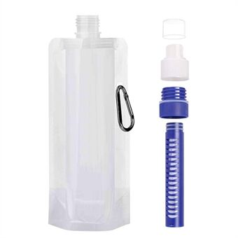 K8621 Outdoor BPA-fri vattenfilterpåse Camping Tourism vattenfiltreringssystem med genomskinlig påse (FDA-certifierad)
