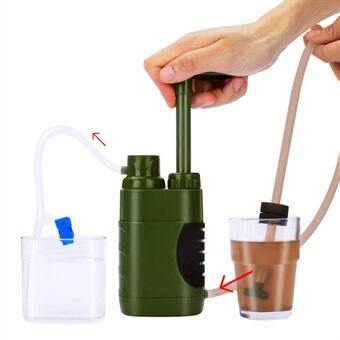 A9 Portable Water Filter Survival BPA-fritt vattenfiltreringssystem med Compass Survival Whistle (utan FDA-certifikat)