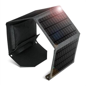 24W dubbel USB hopfällbar Solar Bärbar 4-vikbar Solar för Outdoor