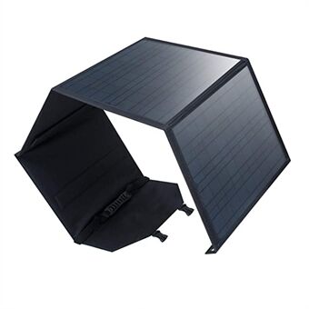 80W hopfällbar Solar Outdoor 4-vikbar snabbladdning Solar Telefon Power Bank