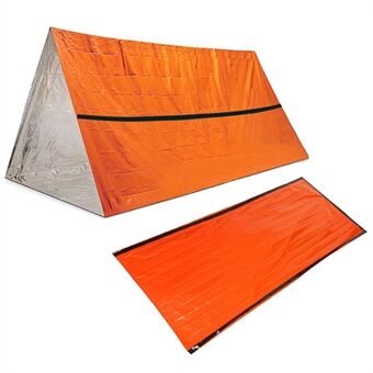 Emergency Survival Life Poncho vattentät campingutrustning Outdoor Återanvändbar termisk poncho regnrock med sovsäck