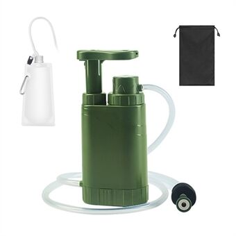 Bärbar handpump vattenfilter 4-stegs Survivor Filter Pro vattenreningssystem för vandring Campingresor Nödbruk