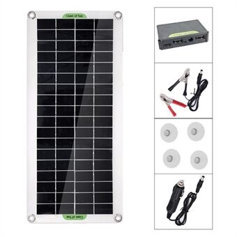 30W Bärbar Solar Polykristallin Solar Charge Controller för Outdoor utomhuscamping