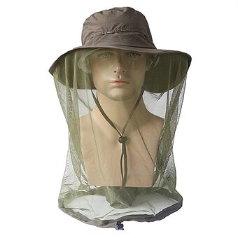 Lightweight Quick-drying Anti-mosquito Mask Hat with Head Net Mesh Face Protection Outdoor Fishing Sun Hat Cap
