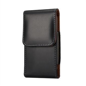 6.3 inch Universal Case PU Leather Phone Pouch Bag for Men, Size: 16.5 x 8.3 x 1.8cm - Black