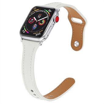 Äkta läder Smart Watchband för Apple Watch Series 6 / SE / 5/4 44mm / Series 3 2 1 Watch 42mm