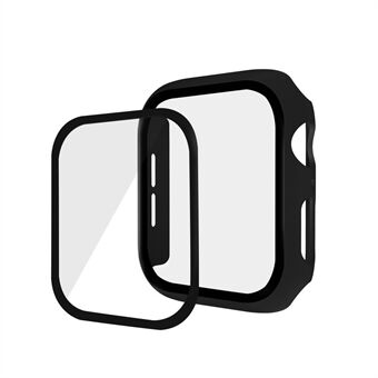 För Apple Watch Series 3/2 42mm PC-skyddsram + härdat glas