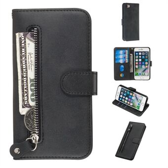 Zipper Pocket Wallet Stand Flip Leather Phone Case for iPhone 7 / iPhone 8 / iPhone SE 2020/2022