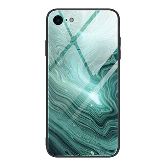 Marble Texture Glass Back + TPU Hybrid Case for iPhone SE (2020)/SE (2022)/8/7