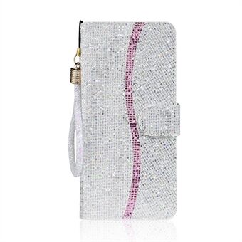 Glittery Powder Splicing Wallet Stand Leather Case for iPhone SE (2020)/SE (2022)/8/7 