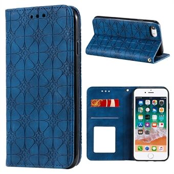 Imprint Flower Surface Auto-absorbed Cover with Card Slots for iPhone 7 / 8 / SE (2020)/SE (2022)