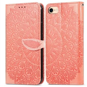 Plånboksdesign Dream Wings Imprinting Leather Phone Shell Cover med Stand för iPhone 7  / 8  / SE (andra generationen)