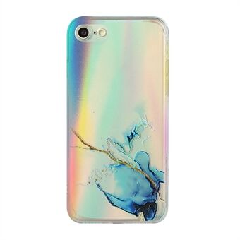 Bling Light Marble Pattern Colorful Laser Flexible TPU-telefonfodral för iPhone 7 / iPhone 8 / iPhone SE 2020/2022 4,7 Tum.