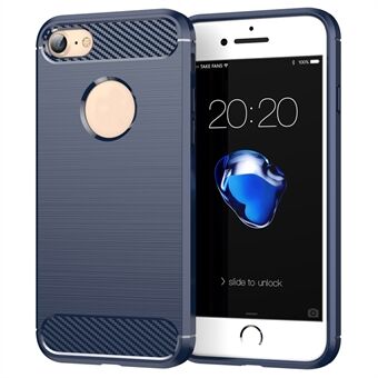 1,8 mm Carbon Fiber Texture TPU-fodral Borstad yta Telefonskyddsskal för iPhone 7 / iPhone 8 / iPhone SE 2020/2022