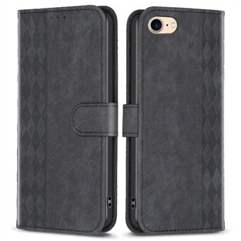 För iPhone 6 / 6s / 7 / 8 Stötsäkert PU-läder + TPU flip-fodral Plånboksfodral med tryckt mönster