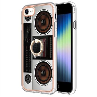 YB IMD-serien-20 stil D för iPhone 7 / 8 / SE (2020) / SE (2022) Anti-Fall 2.0 mm TPU fodral Kickstand IMD Elektropläterande telefonfodral